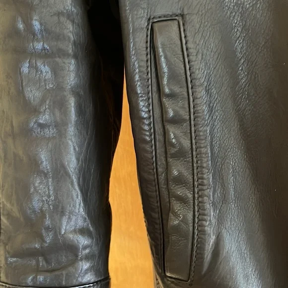 Andrew Marc xxl leather men’s jacket lined pockets outside and inside - Picture 5 of 12